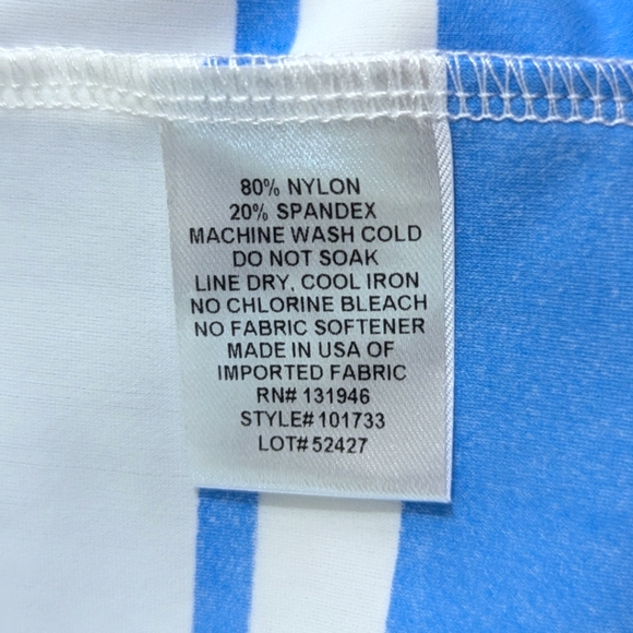 Jude Connally Cory Regatta Stripe Variated Blue Tie Sleeve Small - Picture 3 of 3